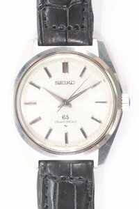 SEIKO GS Grand Seiko 4420-9000 hand winding SS men's wristwatch after market belt operation goods 5469-HA