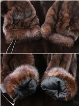 BLACKGLAMA ブラックグラマ × ELEGANCE L fur 毛皮 ファー コート ミンク サイズF ブラウン系 レディース 5368-NA_画像9