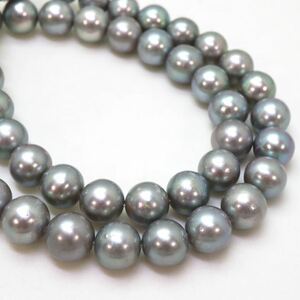 ＊本真珠ネックレス＊m 約51.6g 約42.5cm パール pearl necklace jewelry silver DB0/EA0