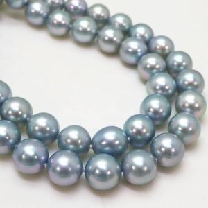 大珠!!＊アコヤ本真珠ネックレス＊m 約47.2g 約44.0cm 約8.5~9.0mm あこや パール pearl necklace jewelry silver EA0/EA