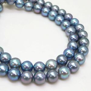 大珠!!＊アコヤ本真珠ネックレス＊m 約47.3g 約48.0cm 約8.0~8.5mm あこや パール pearl necklace jewelry silver DA0/EA0