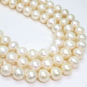 ＊本真珠ロングネックレス＊m 約116.0g パール pearl long necklace jewelry silver DA0/DB0