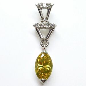 1.00ct up!!*Pt900 natural diamond pendant top *m 2.3g 0.14/1.37ct diamond jewelry pendant EF3/EF3