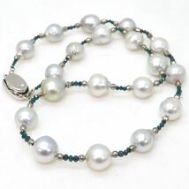 ＊南洋白蝶真珠/天然ダイヤモンドネックレス＊m 約31.2g パール South sea pearl diamond jewelry pendant necklace DA0/DB0_画像4