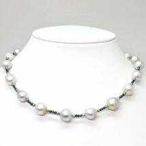 ＊南洋白蝶真珠/天然ダイヤモンドネックレス＊m 約31.2g パール South sea pearl diamond jewelry pendant necklace DA0/DB0_画像2