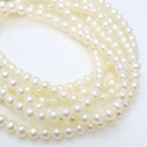 テリ良し!!＊K14本真珠2連ネックレス＊m 約11.7g 約40.5cm パール pearl necklace jewelry DC0/EB5