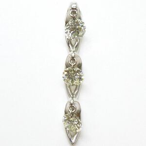 1.00ct up!!＊K18WG天然ダイヤモンドペンダントトップ＊m 約2.1g 1.011ct diamond jewelry pendant EC5/EC8