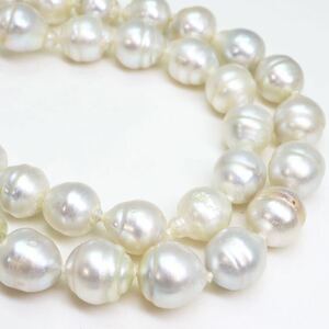 ＊Pt900南洋白蝶真珠ネックレス＊j 約67.2g 約46.0cm 9.0~11.5mm South Sea pearl jewelry necklace EC9/ED4