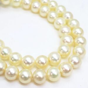 ＊アコヤ本真珠ネックレス＊j 約34.0g 約38.5cm 約7.5~8.0mm あこや パール pearl necklace jewelry silver DC0/DC0