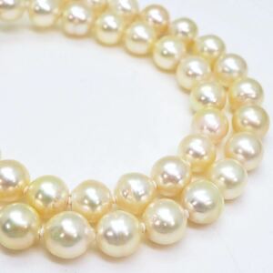 大珠!!＊アコヤ本真珠ネックレス＊j 約47.5g 約45.0cm 約8.5~9.0mm あこや パール pearl necklace jewelry silver DC0/DE0