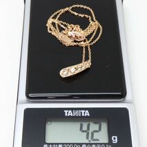 美品!!＊POLA jewelry(ポーラ)K18天然ダイヤモンドペンダント＊m 4.2g 45.0cm 0.45ct diamond pendant jewelry ED0/ED3_画像10