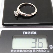 高品質!!箱・鑑定書付き!!＊TIFFANY&Co.(ティファニー）Pt950天然ダイヤモンドリング＊m 3.6g 8.0号 0.28ct diamond jewelry ring EE8/EE8_画像8