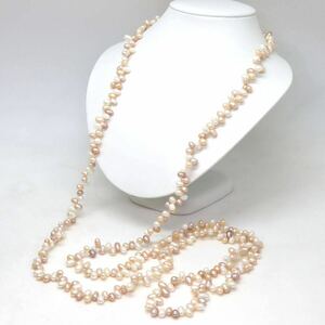 ＊本真珠ロングネックレス＊m 約125.9g パール pearl long necklace jewelry DA0/DA0