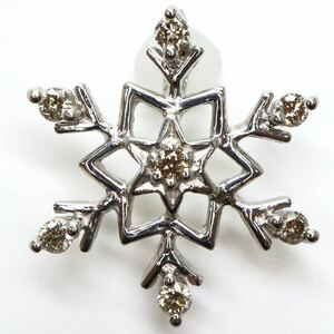 *Pt900 натуральный бриллиант подвеска с цепью *j примерно 0.7g 0.07ct diamond jewelry pendant DD0/DD0