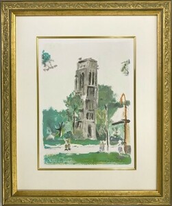 【特価】　≪　　モーリス・ユトリロ　　≫　　オリジナルリトグラフ【石版画】　　TOUR SAINT-JACQUES 　　1955年　　MAURICE UTRILLO