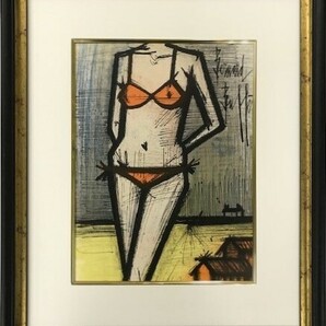 【特価】　≪　　ベルナール 　ビュッフェ　　≫　　オリジナル リトグラフ【石版画】 　 A LA PLAGE 　1967年 　BERNARD　 BUFFET 