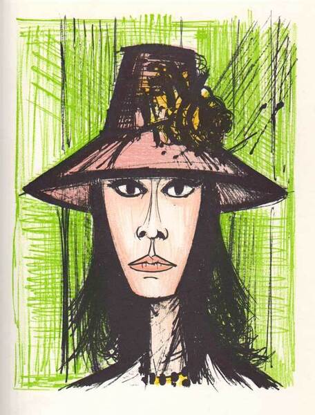 【特価】 ≪ ビュッフェ ≫ レゾネ図版 【 WOMAN WITH A PINK HAT 】