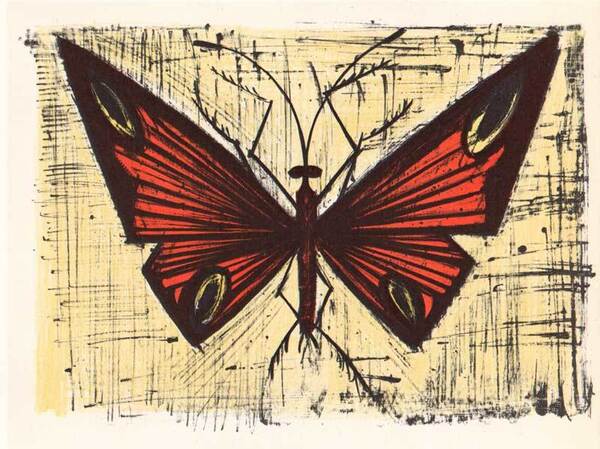 【特価】 ≪ ビュッフェ ≫ レゾネ図版 【 THE RED AND YELLOW BUTTERFLY 】