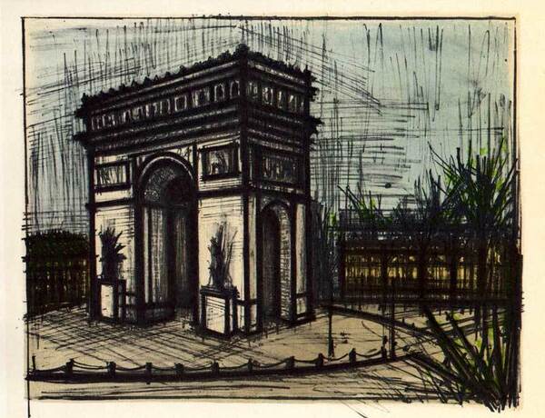 【特価】 ≪ ビュッフェ ≫ レゾネ図版 【 PARIS=L'ARC DE TRIOMPHE 】
