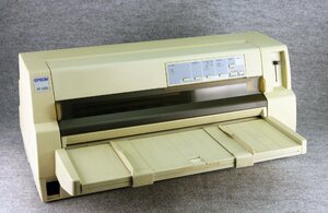 M◆EPSON(エプソン)/ドットインパクトプリンター/VP-4300N/日焼け/USB・LAN・パラレル接続/中古リボン付/印字良好(1