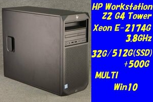 O●HP●Z2 Tower G4●Workstation●Xeon E-2174G(3.8GHz)/32G/512G(SSD)+500G/MULTI/Win10●1