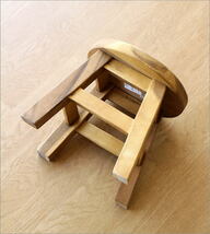 スツール 木製 子供 椅子 おしゃれ 猫 肉球 ミニスツール 小さい ウッドスツール 丸椅子 かわいい 子供イス キャットハンズ_画像5
