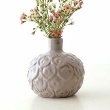 花瓶 おしゃれ 陶器 フラワーベース 花器 かわいい セラミックベース 丸い モダン セラミックベース LV 送料無料(一部地域除く) kan8084_画像1