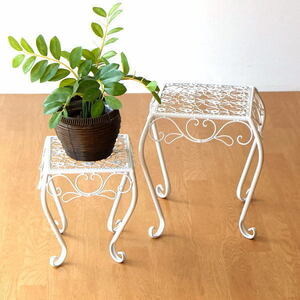  flower stand stylish planter stand stand for flower vase iron cat legs put pcs pot pcs iron flower stand p rim 2 set WH