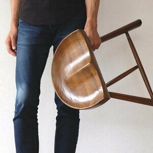 スツール おしゃれ 木製 椅子 いす イス 玄関 ウッドチェア 無垢材 オーク鞍型スツール45 送料無料(一部地域除く) diz2936