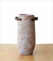 フラワーベース 陶器 花器 花瓶 花びん ハンドル付き おしゃれ 大きい ロング 傘立て 傘たて 傘立 陶器のトールベース RustyRed_画像5