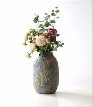花瓶 花びん おしゃれ 陶器 フラワーベース 花器 かわいい テラコッタ 卓上 モダン アンティーク 陶器のベース Sculpture_画像2