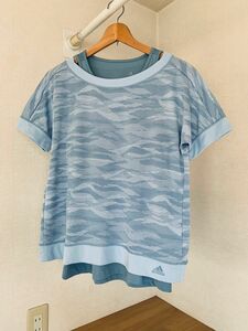 adidas climalite アディダス Tシャツ タンクトップ カットソー スポーツウエア 迷彩 Mサイズ