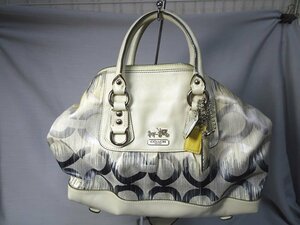 COACH/コーチ 13585 2way ショルダーバッグ｜レディース ★シグネチャー シルバー キャンバス×レザー