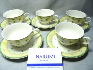保管品 ■NARUMI/ナルミ ■ カップ&ソーサー コーヒーカップ ナルミチャイナ 5客セット