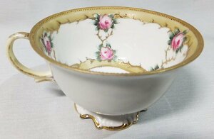 ◆Noritake/ノリタケ◆オールドノリタケ　ティーカップ　フラワー　金彩　コーヒー　ティー　USED