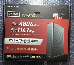 Wi-Fi 6(11ax) 4804+1147Mbps Wi-Fi 2.5ギガビットルーター WRC-X6000QS-G/ 中古/動作済み