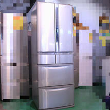 あ//A7534 　HITACHI 日立　6ドア冷蔵庫　R-SF440CM(SH)型　2012年製　441L 両開き　両開き　動作品_画像1