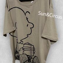 メンズ大きいサイズ5L チャーリーブラウン プリント 半袖Tシャツ SNOOPY_画像2