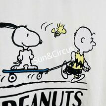 メンズ大きいサイズ5L スヌーピー スケボーSNOOPY ロゴ 半袖Tシャツ_画像2