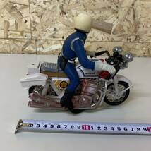 白バイ　レトロ　おもちゃ　HONDA POLICE 警察　バイク　MADE IN JAPAN K172_画像4
