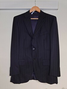 美品 Polo Ralph Lauren ポロ ラルフローレン スーツ　size AB7 セットアップ 上下　ブラック黒 三つボタン サイドベンツ　日本製 春秋冬