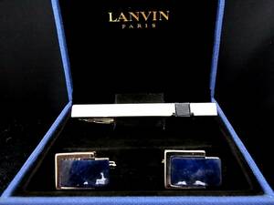 ■美品■№0070 ランバン【LANVIN】【シルバー】■カフス＆ネクタイピン セット♪