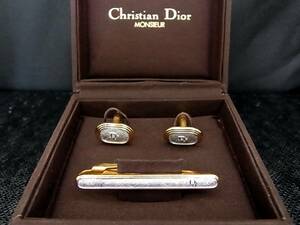 # прекрасный товар #N0589[Dior] Dior [ Gold * серебряный ]# запонки!& булавка для галстука * галстук булавка!