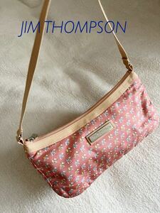  Jim Thompson silk handbag Mini bag salmon pink .. total pattern regular price 8000 jpy about *M1915