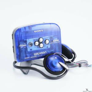 極美品丨SONY WALKMAN SPORT カセットウォークマン WM-FK2 BLUE 整備品