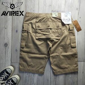 新品☆AVIREX アヴィレックス☆モンキー ミリタリー カーゴ ハーフパンツ ステンシル Size（XL) S1638