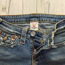 USA製☆TRUE RELIGION トゥルーレリジョン☆JOEY クラッシュ加工 カットオフ レディース デニム W24 S1654_画像3