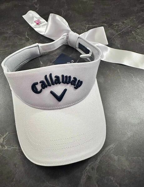 【新品】キャロウェイ Callaway サンバイザー　　　　　アルチビオ リボン（取り外し可）