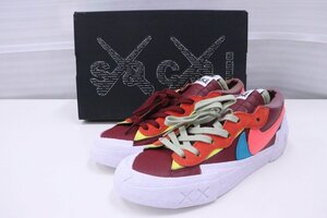 S34★未使用 箱付★KAWS×sacai×NIKE BLAZER LOW”Team Red” チームレッド DM7901-600 カウズ サカイ ブレーザーロー ナイキ