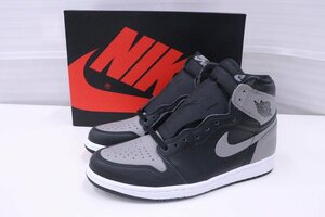 S21★未使用 箱付★AIR JORDAN 1 RETRO HIGH OG ”SHADOW”(2018) 28cm ジョーダン1 ハイ シャドー 555088-013 US10 ナイキ